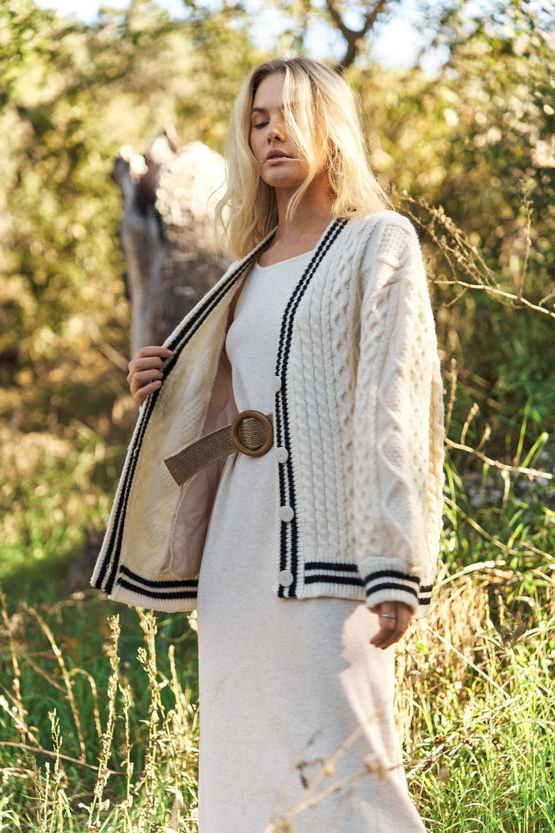 Daniela Oversized Varsity Cardigan Jacket – Thread + Vine Boutique