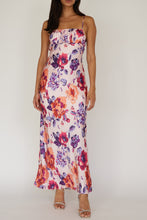 Load image into Gallery viewer, Sienna Pink Floral Maxi Dress with a Straight Neckline