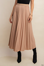 Load image into Gallery viewer, Willow Classic Pleated Tan Long Skirt