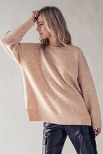 Load image into Gallery viewer, Savannah Relaxed Drop Shoulder Rib Knit Sweater in Blush