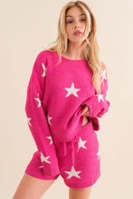 Load image into Gallery viewer, Aubrey Pink Soft Star Print Lounge Set