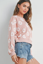 Load image into Gallery viewer, Elodie Mauve Daisy Round Neck Sweatshirt