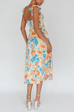 Load image into Gallery viewer, Julianna Foral Print Shoulder Tie Midi Dress