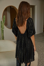 Load image into Gallery viewer, Alice Black Sequin Open Back Mini Dress