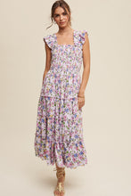 Load image into Gallery viewer, Lia Flower Print Ruffle Tiered Maxi Dress