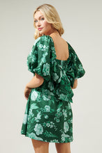 Load image into Gallery viewer, puff sleeve floral poplin mini dress