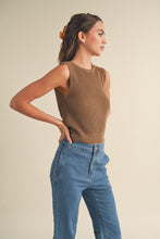 Load image into Gallery viewer, Camilla Twisted on Back Knit High Neck Top