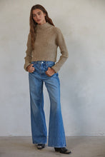 Load image into Gallery viewer, Julianne Cropped Ribbed Turtleneck Sweater