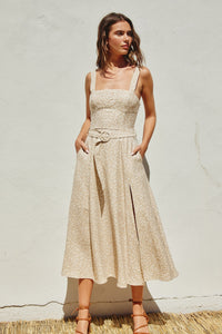 Birdie Dottie Circle Buckle Maxi Dress