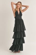 Load image into Gallery viewer, black boho prom dress