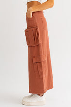 Load image into Gallery viewer, Aurora Utility Cargo Denim Maxi Skirt