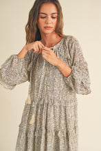 Load image into Gallery viewer, Raelynn Daisy Long Sleeve Flutter Dress