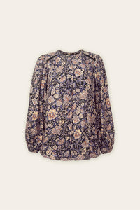 Lucia Bloom Button-Front Blouse