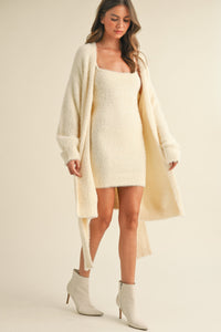 Briella Soft Sleeveless Tube Mini Dress and Cardigan Set