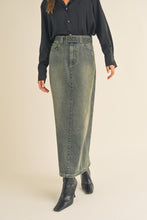 Load image into Gallery viewer, Layla Timeless Vintage Wash Maxi Denim Long Skirt