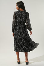 Load image into Gallery viewer, Leila Sheer Sleeve Tiered Midi Dress