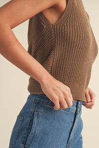 Camilla Twisted on Back Knit High Neck Top