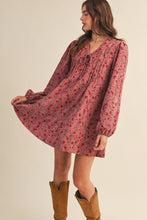 Load image into Gallery viewer, Emmie Floral Corduroy Mini Dress