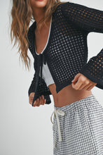 Load image into Gallery viewer, Ezra Knitted Long Sleeve Tie Front Cardigan