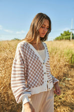 Load image into Gallery viewer, Eva Mixed Striped Knit Sweater in Taupe