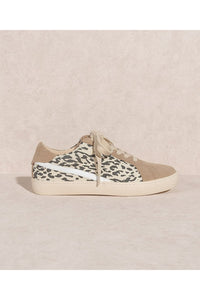 Salina Leopard Lace Up Sneakers