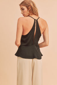 Leah Black Casual Chic Tank Top