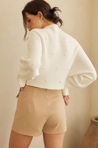 Eliana Stylish Latte Front Flap Classic Skort