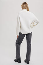 Load image into Gallery viewer, Elliah Ivory Ribbed Knit Turtleneck Sweater
