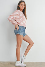 Load image into Gallery viewer, Elodie Mauve Daisy Round Neck Sweatshirt