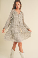 Load image into Gallery viewer, Raelynn Daisy Long Sleeve Flutter Dress