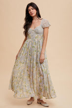 Load image into Gallery viewer, Kaelyn Lace Sweetheart Floral Maxi Dress - Yellow