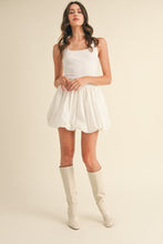 Load image into Gallery viewer, Aliza Bubble Hem Mixed Media Mini Dress