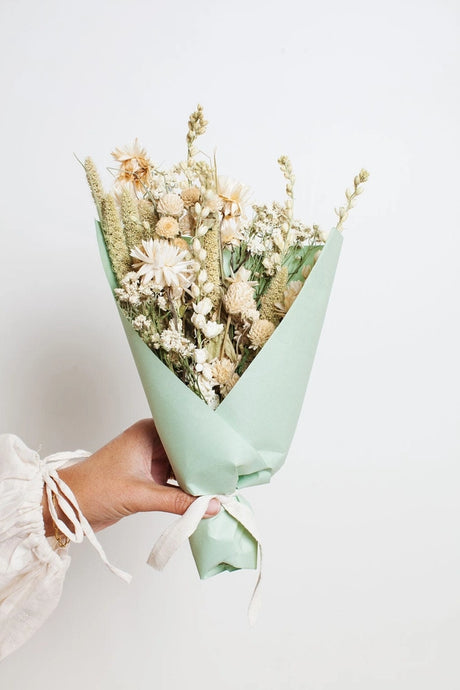 Farmhouse Bouquet Dried Flowers - Petite, Natural & Sage