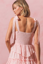 Load image into Gallery viewer, Margot Tiered Ruffle Midi Dress: Blush
