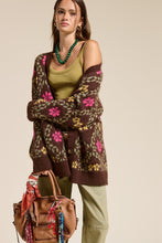 Load image into Gallery viewer, Laney Floral Brushed Cardigan - Brown/Pink