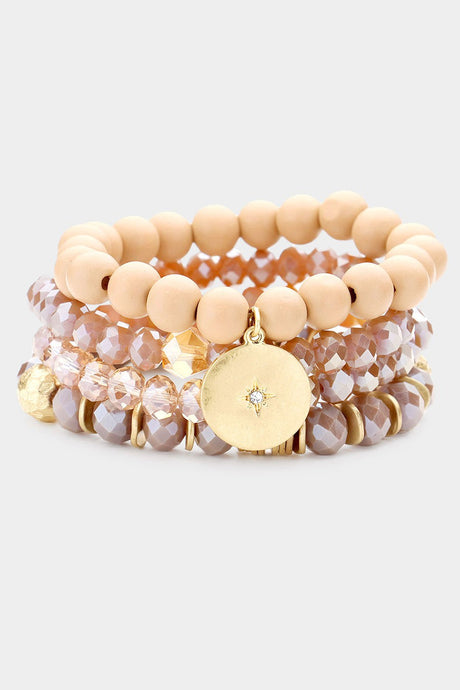 Ahni Stretch Wood Bead Bracelet Set