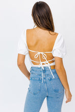 Load image into Gallery viewer, Balloon Elbow Sleeve Open Back Bodysuit
