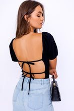Load image into Gallery viewer, Balloon Elbow Sleeve Open Back Bodysuit