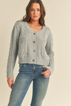 Load image into Gallery viewer, Lola Button Down Cardigan - Grey