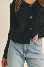 Load image into Gallery viewer, Lola Button Down Cardigan - Black