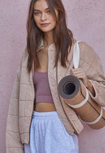 Load image into Gallery viewer, Maggie Beige Dolman Quilted Knit Jacket