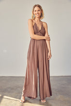 Load image into Gallery viewer, Halter Neck Back Tie Jumpsuit