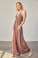 Load image into Gallery viewer, Halter Neck Back Tie Jumpsuit