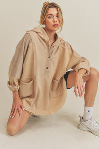 Delaney Scoop Hem Oversized Pullover
