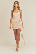 Load image into Gallery viewer, Elise Strapless Drape Mini Dress