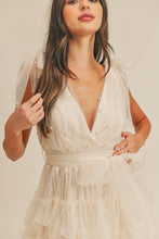 Load image into Gallery viewer, Kara Cream Pearl Tulle Mini Dress
