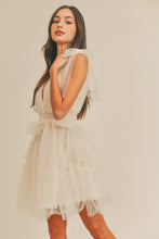 Load image into Gallery viewer, Kara Cream Pearl Tulle Mini Dress