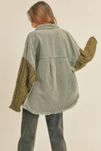 Load image into Gallery viewer, Camille Denim Cardigan Shacket - Olive