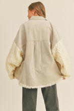Load image into Gallery viewer, Camille Denim Cardigan Button Down Shacket - Cream