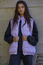 Load image into Gallery viewer, Brielle Lavender Oversized Puffer Vest